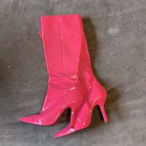 Hot pink boots